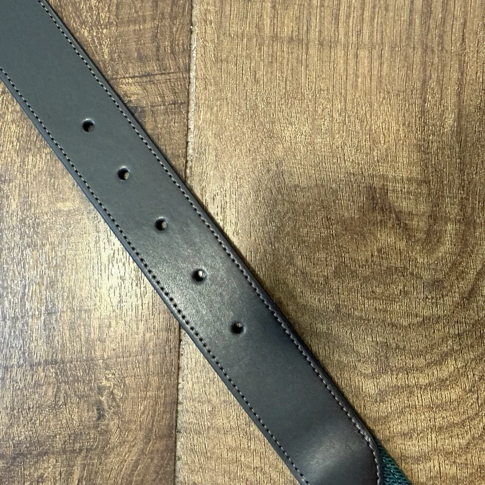 New Penguin Men's Size 34 Green Duck Belt MSRP $60 Golf NWT
